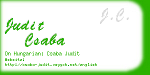 judit csaba business card